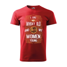 ZSONA DEKOR Póló I like my whisky mintával - Piros XXXL méretben egyedi ajándék