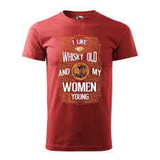 ZSONA DEKOR Póló I like my whisky mintával - Terrakotta M méretben egyedi ajándék