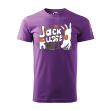 ZSONA DEKOR Póló I love Jack Russel mintával - Lila S méretben egyedi ajándék
