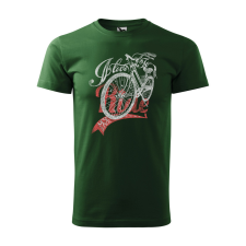 ZSONA DEKOR Póló I love to my bike mintával - Zöld M méretben egyedi ajándék