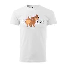 ZSONA DEKOR Póló I love you mintával - Fehér L méretben v1 egyedi ajándék