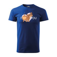 ZSONA DEKOR Póló I love you mintával - Kék XXXL méretben v1 egyedi ajándék