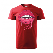 ZSONA DEKOR Póló I love you mintával - Piros XXXL méretben v1068 egyedi ajándék
