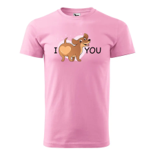 ZSONA DEKOR Póló I love you mintával - Rózsaszín S méretben v1 egyedi ajándék