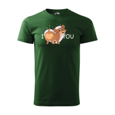 ZSONA DEKOR Póló I love you mintával - Zöld XXXL méretben v1 egyedi ajándék