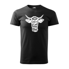 ZSONA DEKOR Póló Keep calm and love cows mintával - Fekete L méretben egyedi ajándék