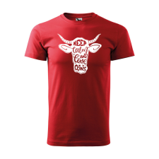 ZSONA DEKOR Póló Keep calm and love cows mintával - Piros XXXL méretben egyedi ajándék