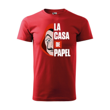 ZSONA DEKOR Póló La casa de papel mintával - Piros XL méretben egyedi ajándék
