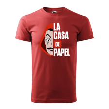 ZSONA DEKOR Póló La casa de papel mintával - Terrakotta L méretben egyedi ajándék