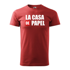 ZSONA DEKOR Póló La casa de papel V2 mintával - Terrakotta M méretben egyedi ajándék