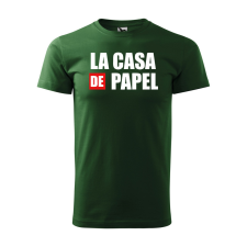 ZSONA DEKOR Póló La casa de papel V2 mintával - Zöld S méretben egyedi ajándék