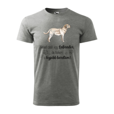 ZSONA DEKOR Póló Labrador mintával - Szürke S méretben egyedi ajándék