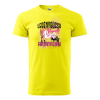 ZSONA DEKOR Póló Legénybúcsú folyamatban mintával - Sárga S méretben
