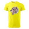 ZSONA DEKOR Póló Mérges kutya mintával - Sárga XXL méretben