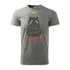 ZSONA DEKOR Póló Merry Cat mintával - Szürke XXL méretben egyedi ajándék