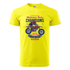 ZSONA DEKOR Póló Motocross mintával - Sárga L méretben egyedi ajándék