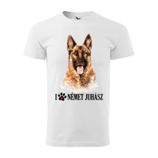 ZSONA DEKOR Póló Németjuhász mintával - Fehér L méretben v2 egyedi ajándék