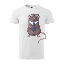 ZSONA DEKOR Póló Patkány mintával - Fehér XXL méretben egyedi ajándék