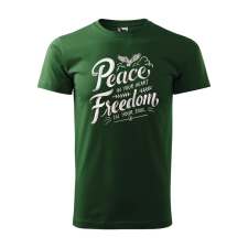 ZSONA DEKOR Póló Peace in your heart mintával - Zöld XXXL méretben egyedi ajándék