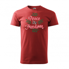 ZSONA DEKOR Póló Peace is freedom mintával - Terrakotta XXL méretben egyedi ajándék