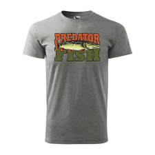 ZSONA DEKOR Póló Predator fish mintával - Szürke M méretben egyedi ajándék