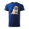 ZSONA DEKOR Póló Pug Dog mintával - Kék XL méretben