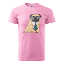 ZSONA DEKOR Póló Pug Dog mintával - Rózsaszín S méretben egyedi ajándék
