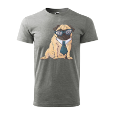 ZSONA DEKOR Póló Pug Dog mintával - Szürke S méretben egyedi ajándék