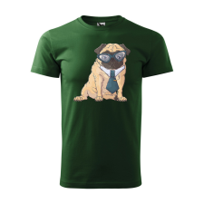ZSONA DEKOR Póló Pug Dog mintával - Zöld XL méretben egyedi ajándék