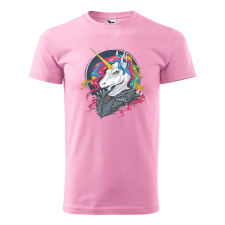 ZSONA DEKOR Póló Punk unicorn mintával - Rózsaszín XXL méretben egyedi ajándék