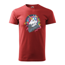 ZSONA DEKOR Póló Punk unicorn mintával - Terrakotta M méretben egyedi ajándék