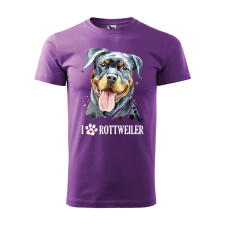 ZSONA DEKOR Póló Rotweiler mintával - Lila XL méretben egyedi ajándék