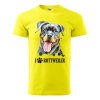 ZSONA DEKOR Póló Rotweiler mintával - Sárga M méretben
