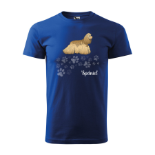 ZSONA DEKOR Póló Spániel mintával - Kék S méretben egyedi ajándék