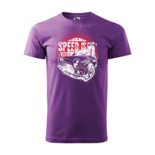ZSONA DEKOR Póló Speed is what i need mintával - Lila L méretben egyedi ajándék