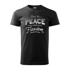 ZSONA DEKOR Póló Stand for peace mintával - Fekete M méretben egyedi ajándék
