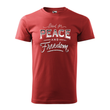 ZSONA DEKOR Póló Stand for peace mintával - Terrakotta XXXL méretben egyedi ajándék