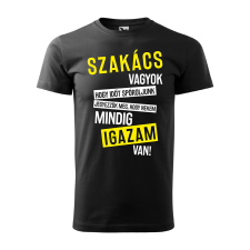 ZSONA DEKOR Póló Szakács vagyok mintával - Fekete L méretben egyedi ajándék