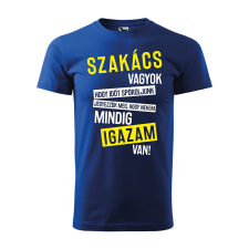 ZSONA DEKOR Póló Szakács vagyok mintával - Kék M méretben egyedi ajándék