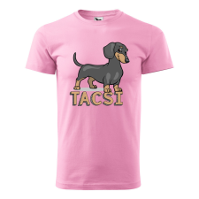 ZSONA DEKOR Póló Tacsi mintával - Rózsaszín M méretben egyedi ajándék