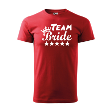 ZSONA DEKOR Póló Team bride mintával - Piros L méretben v4 egyedi ajándék