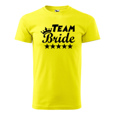 ZSONA DEKOR Póló Team bride mintával - Sárga XXXL méretben v4 egyedi ajándék