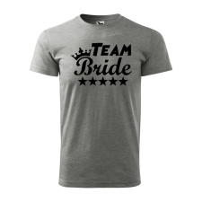 ZSONA DEKOR Póló Team bride mintával - Szürke XXXL méretben v4 egyedi ajándék