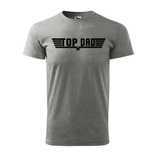 ZSONA DEKOR Póló Top dad mintával - Szürke S méretben egyedi ajándék