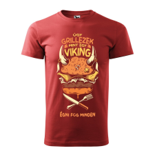 ZSONA DEKOR Póló Úgy grillezek mint egy viking mintával - Terrakotta XXL méretben egyedi ajándék