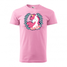 ZSONA DEKOR Póló Unikornis koszorúval mintával - Rózsaszín S méretben egyedi ajándék
