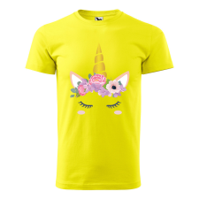 ZSONA DEKOR Póló Unikornis mintával - Sárga XL méretben egyedi ajándék