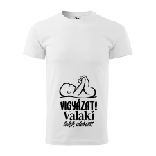 ZSONA DEKOR Póló Vigyázat! Valaki lakik idebent! mintával - Fehér XL méretben egyedi ajándék