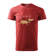 ZSONA DEKOR Póló Walking time mintával - Terrakotta L méretben egyedi ajándék