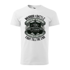 ZSONA DEKOR Póló Warrior of battle mintával - Fehér L méretben egyedi ajándék